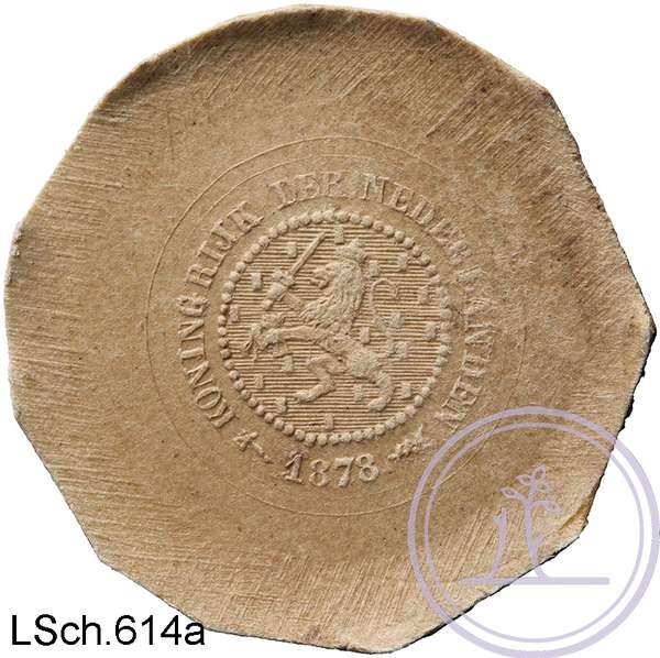 LSch.614a-½-cent (1878) karton-HNM-06595a