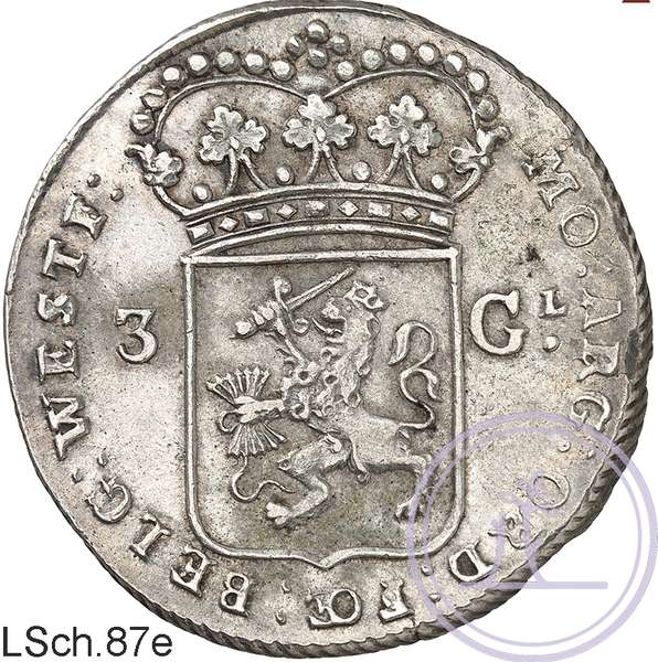 LSch.87e-3 Gulden1795 West-Friesland HB3080_r