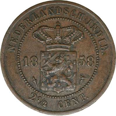 2½ Cent 1858 | Laurens Schulman BV. Scho.773. Willem III