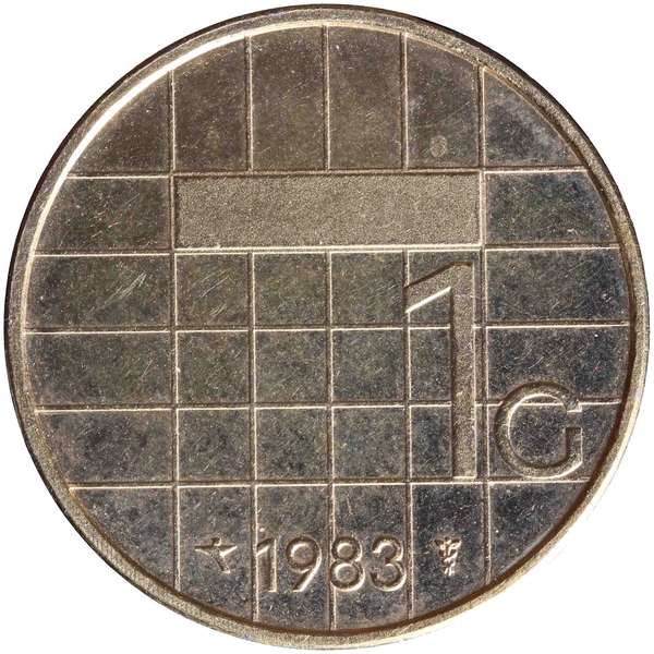 1 Gld 1983 verguld nikkel-DNB-02348b