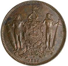 British North Borneo. 1 Cent 1894 H