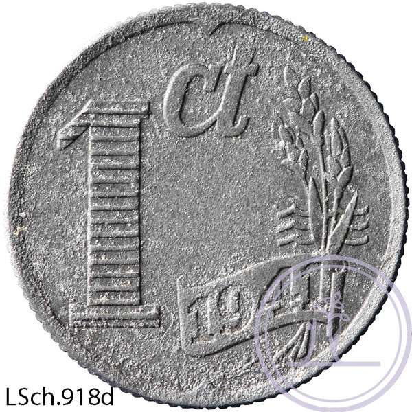 LSch.918d-1 cent 1941 zink (1045e)-HNM-06249b