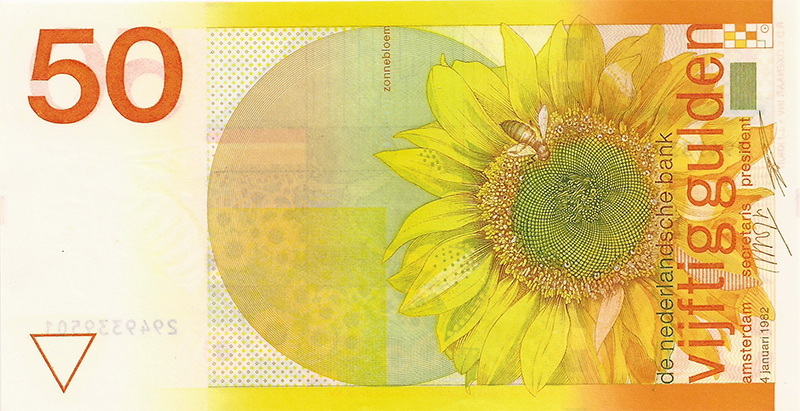 Bankbiljet 'zonnebloem' 